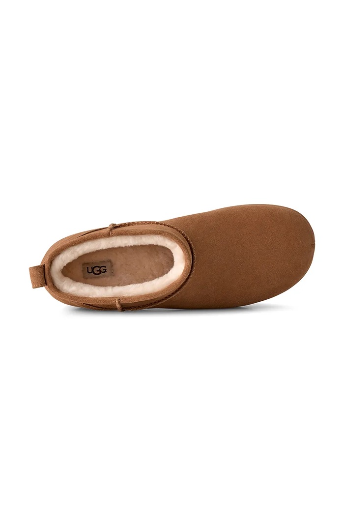 W Classic Mini Enwrap μπότες χιονιού γυναικείες σουέτ UGG καφέ 1180412.CHE