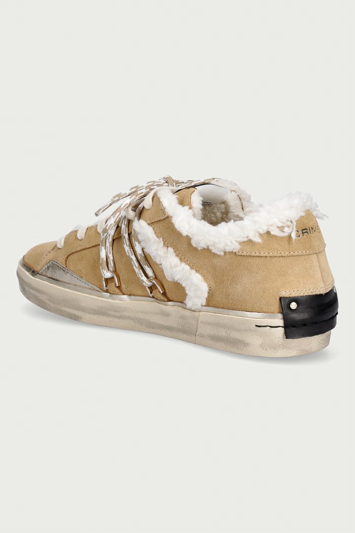 Obuv Crime London DISTRESSED sneakers dámske semišové 23000AA9.15 béžová