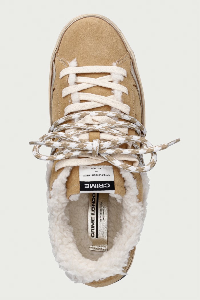 Crime London DISTRESSED sneakers dámske semišové béžová 23000AA9.15