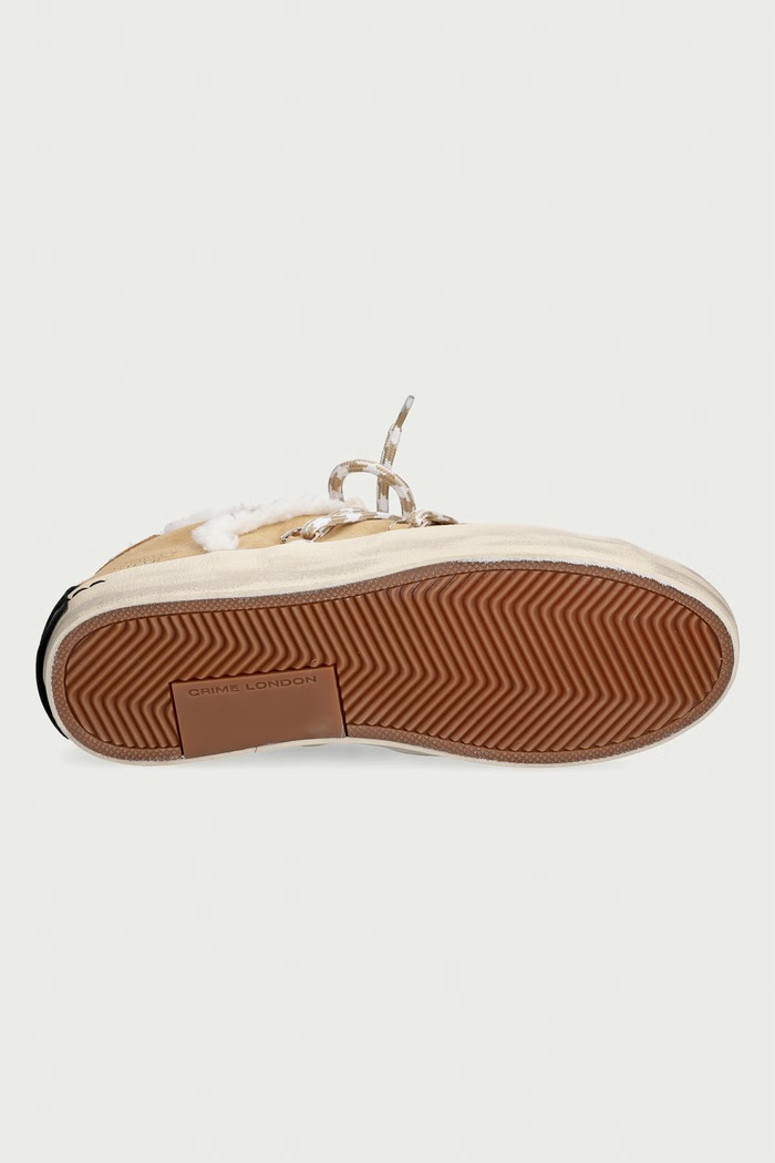 Crime London DISTRESSED sneakers dámske semišové 23000AA9.15 béžová