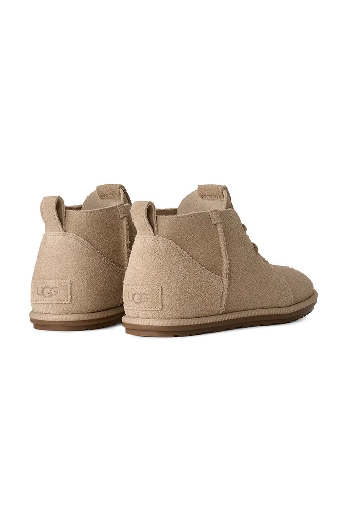 Obutev UGG Polčevlji ženski usnjeni W Classic Deconstructed Lace-Up 1179833.SAN bež