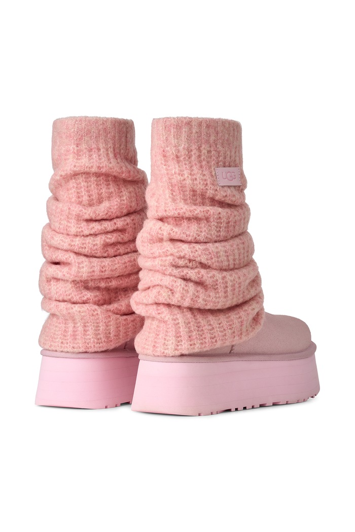 Παπούτσια UGG W Classic Mini Dipper Legwarmer μπότες χιονιού Γυναικεία 1178990.RBNC ροζ