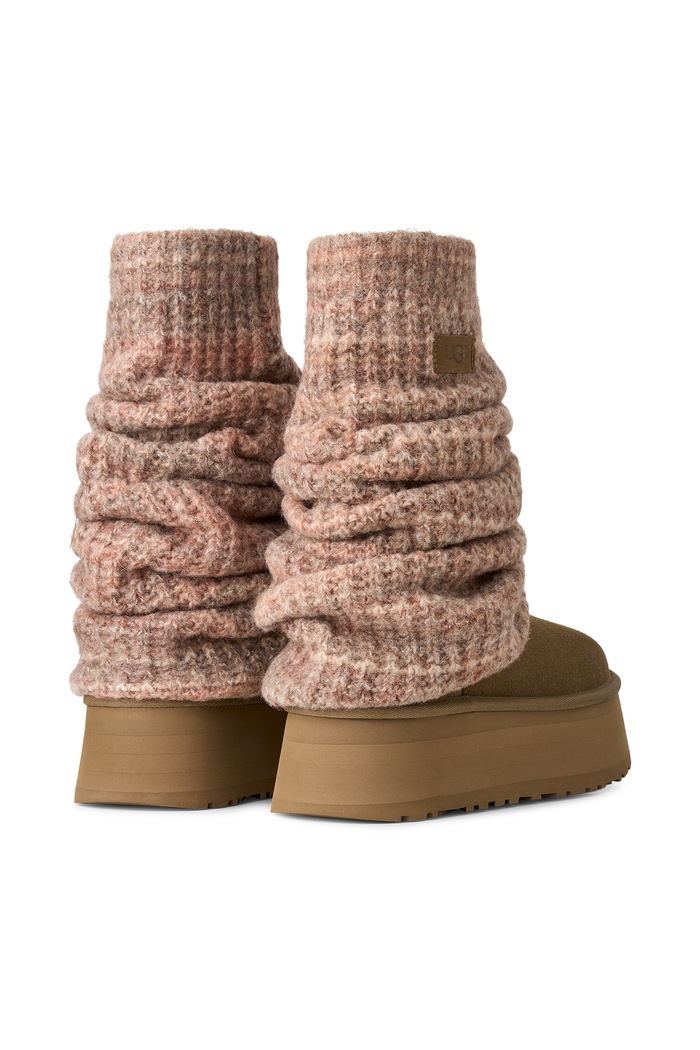 Παπούτσια UGG W Classic Mini Dipper Legwarmer μπότες χιονιού Γυναικεία 1178990.LBNZ καφέ