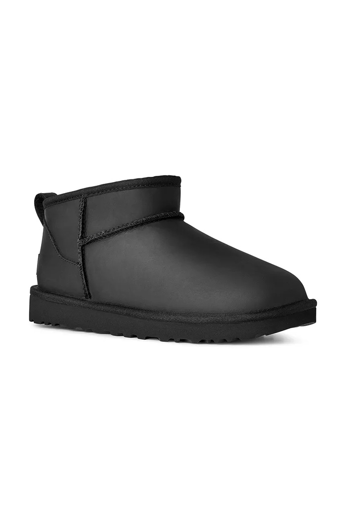 UGG W Classic Ultra Mini Lthr zimske čizme za žene od kože 1174210.BLK crna AW26