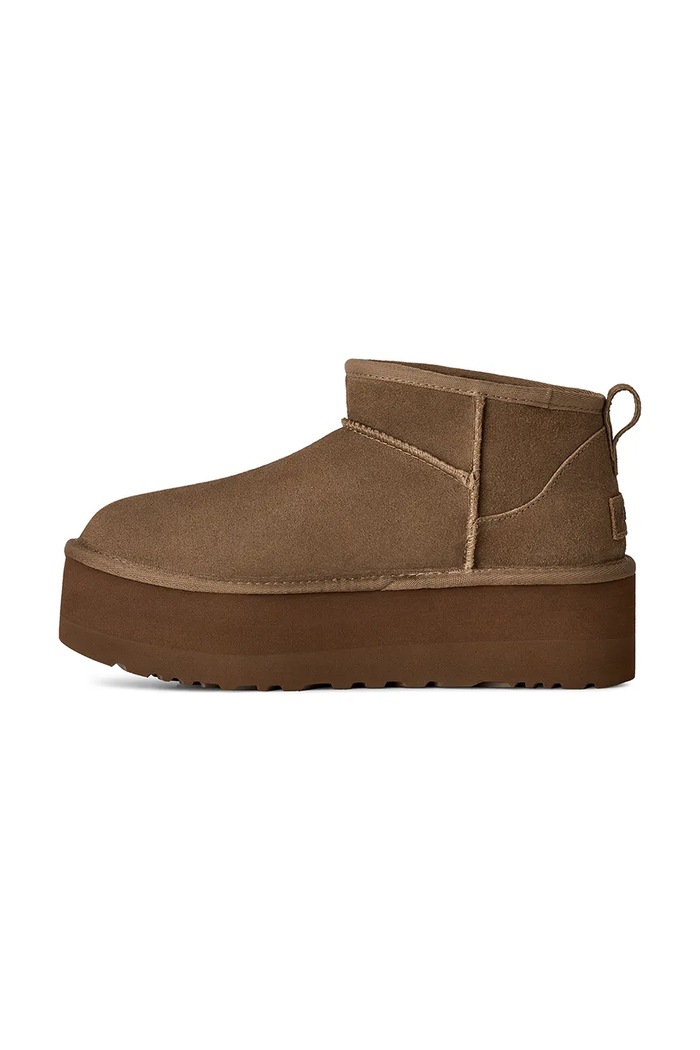 W Classic Ultra Mini Platform zimske čizme za žene od brušene kože UGG 1135092.LBNZ smeđa