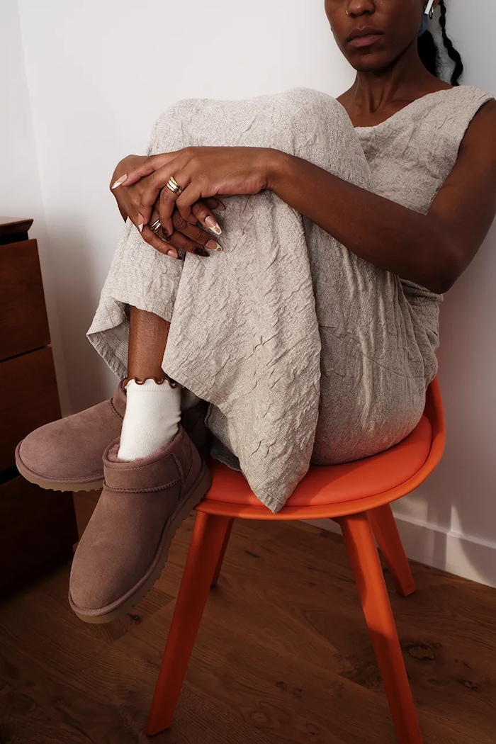 UGG W Classic Ultra Mini śniegowce damskie zamszowe 1116109.PRTBL