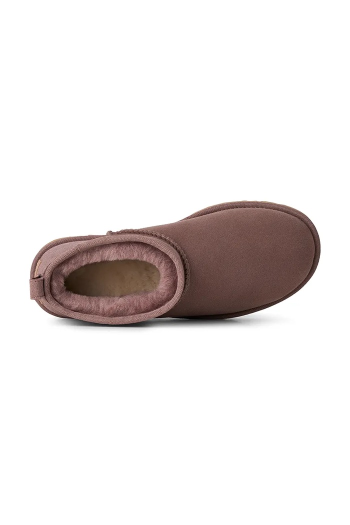 W Classic Ultra Mini śniegowce damskie zamszowe UGG brązowy 1116109.PRTBL
