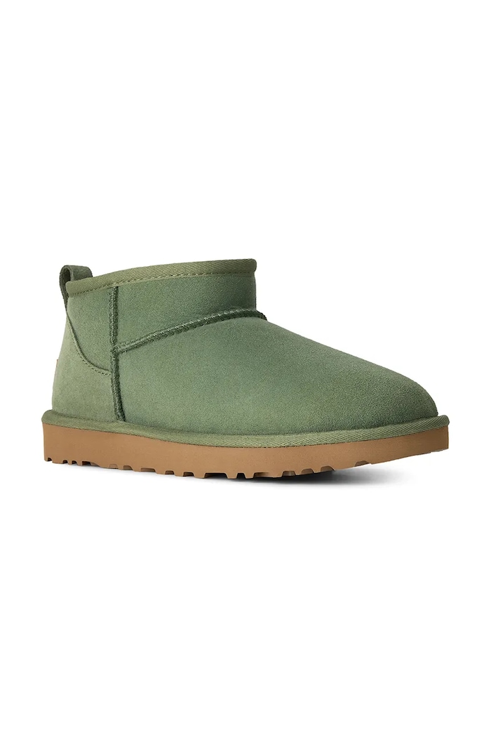 UGG W Classic Ultra Mini śniegowce damskie zamszowe 1116109.DPSH zielony AW26