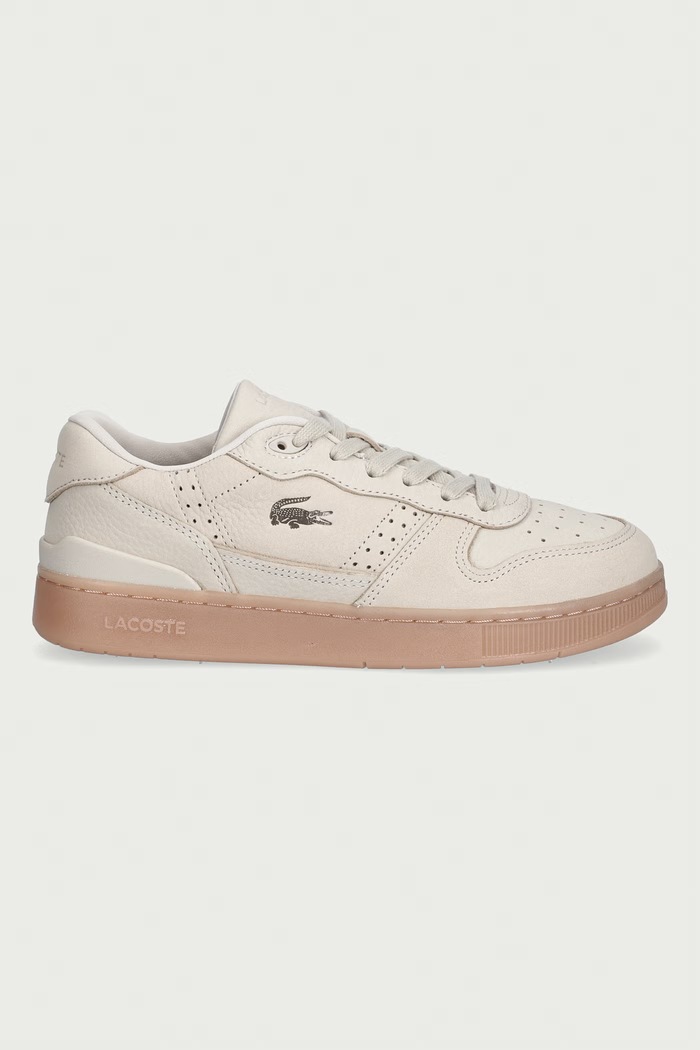 Lacoste T-CLIP SET sneakersy damskie nubukowe 52SFA0087.UH1 beżowy AW26