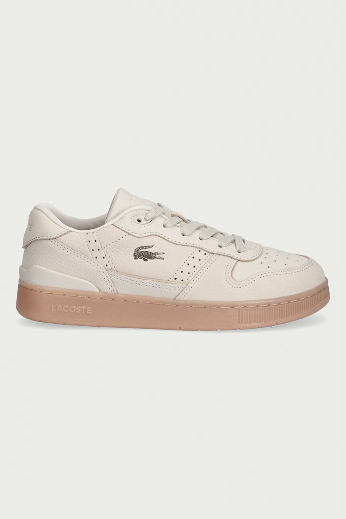 Lacoste T-CLIP SET sneakersy damskie nubukowe 52SFA0087.UH1 beżowy AW26