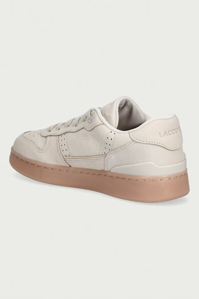Obuwie Lacoste T-CLIP SET sneakersy damskie nubukowe 52SFA0087.UH1 beżowy