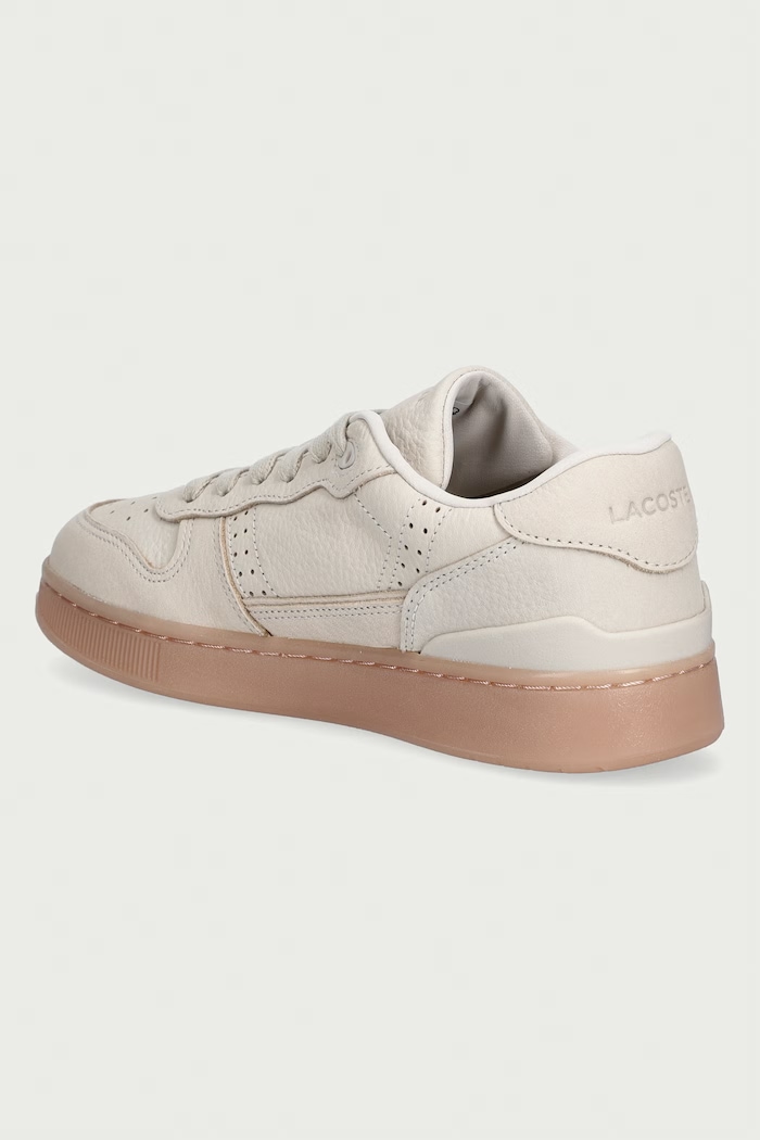 Obuwie Lacoste T-CLIP SET sneakersy damskie nubukowe 52SFA0087.UH1 beżowy