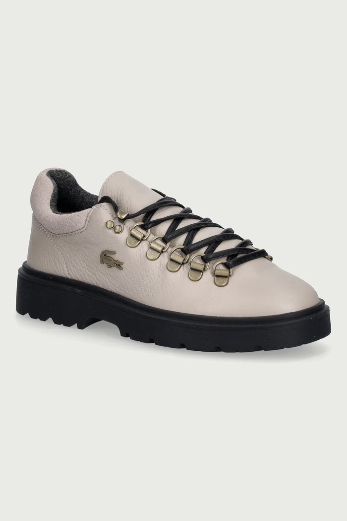 Lacoste BASESHOT WINTER sneakers γυναικεία δερμάτινα μπεζ 52SFA0060.276