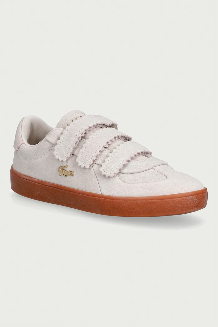 Lacoste BASESHOT STRAP кросівки жіночі замшеві бежевий 51SFA0079.40F