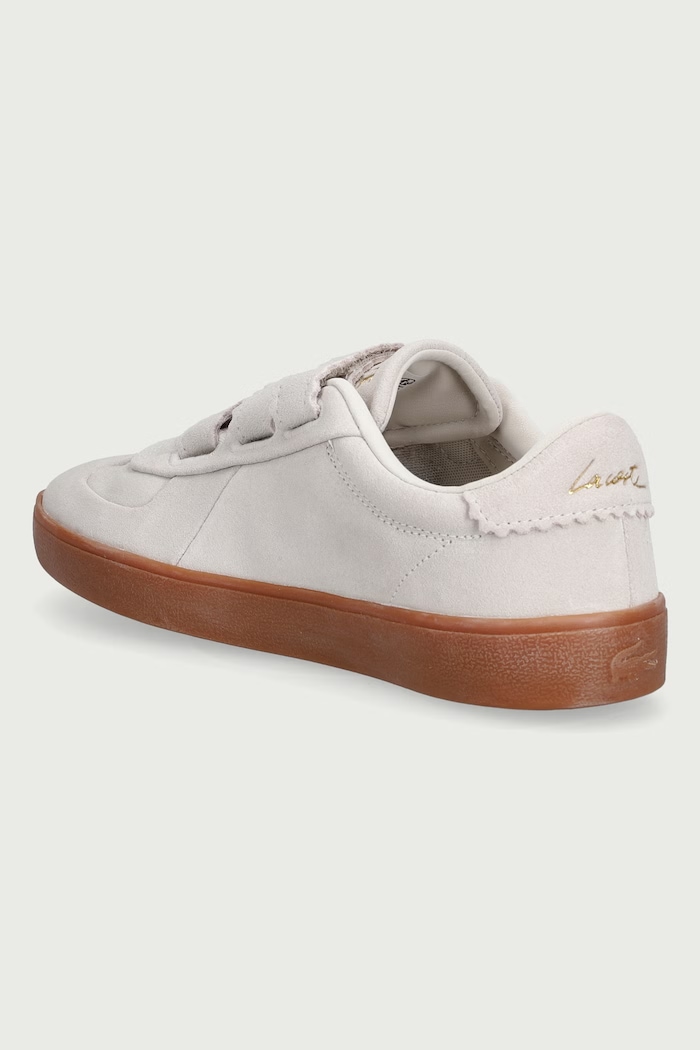 Obuwie Lacoste BASESHOT STRAP sneakersy damskie zamszowe 51SFA0079.40F beżowy