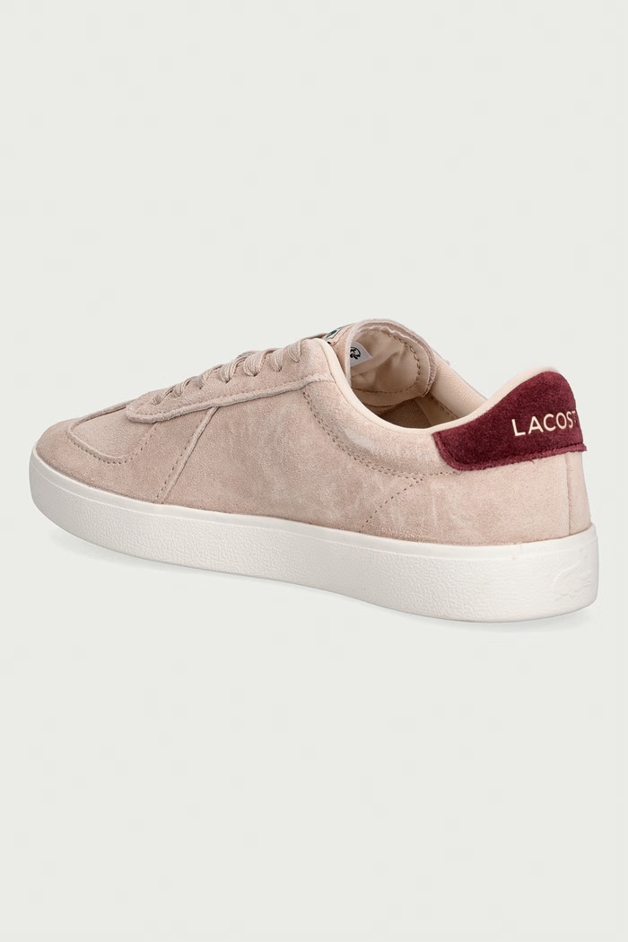 Παπούτσια Lacoste BASESHOT PRO sneakers γυναικεία δερμάτινα 52SFA0038.AD6 μπεζ
