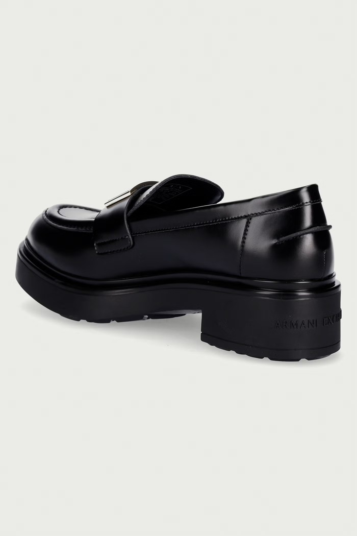 Обувки Armani Exchange мокасини дамски от кожа XW003095.AF11912.UC001 черен