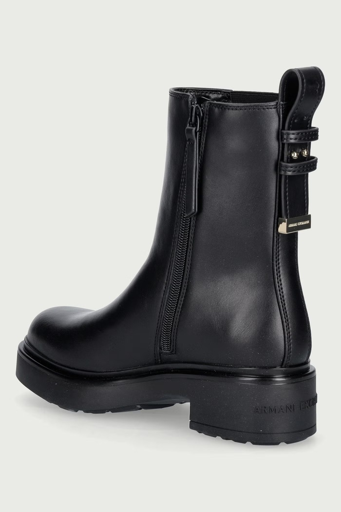 Обувки Armani Exchange Боти челси дамски от кожа XW003091.AF11912.UC001 черен