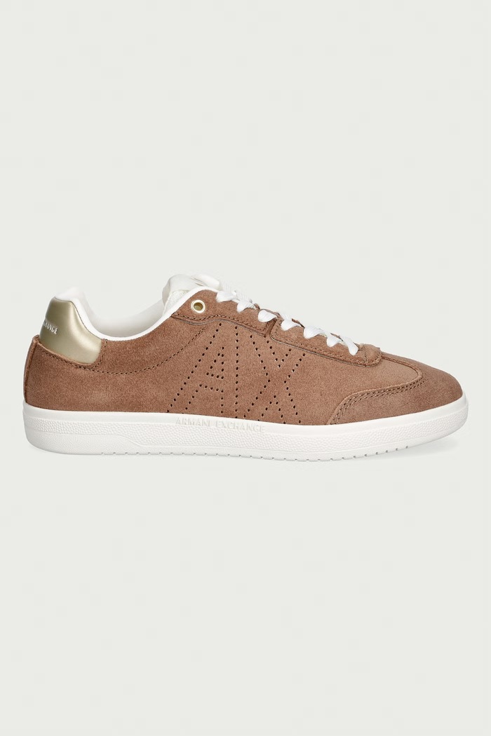 Armani Exchange superge ženske semišaste XW002791.AF23058.M6460 rjava AW26