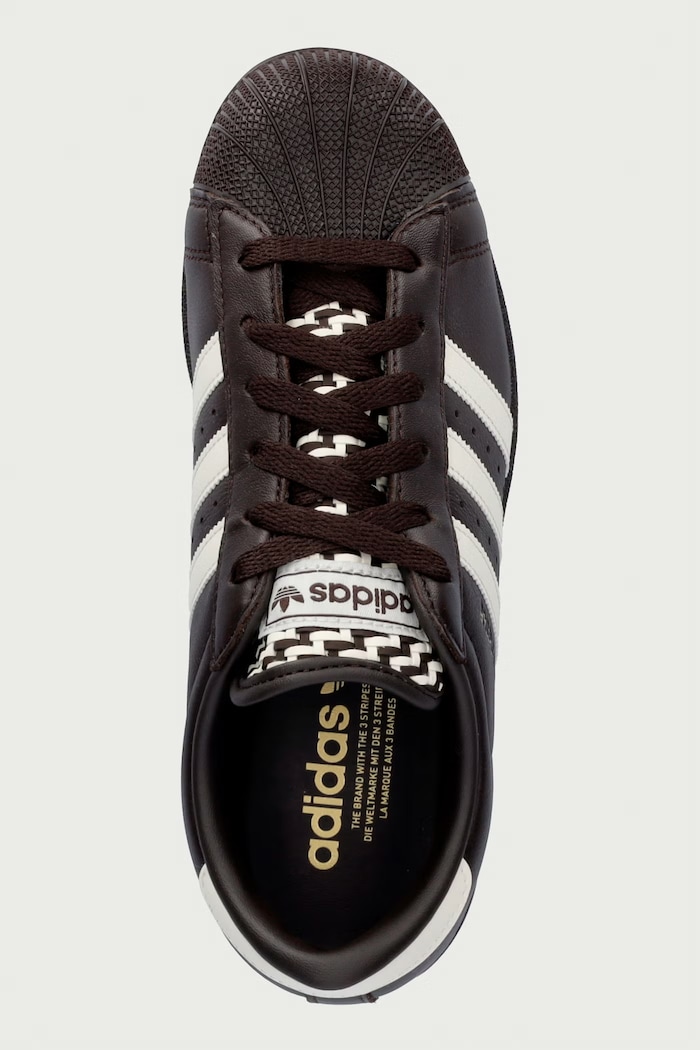 Superstar Lo Pro sneakersy damskie skórzane adidas Originals KK0421 brązowy