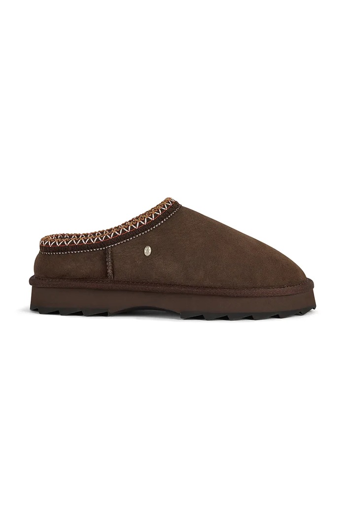 Emu Australia Kapcie damskie zamszowe Sharky Scuff brązowy W13179.CHOC