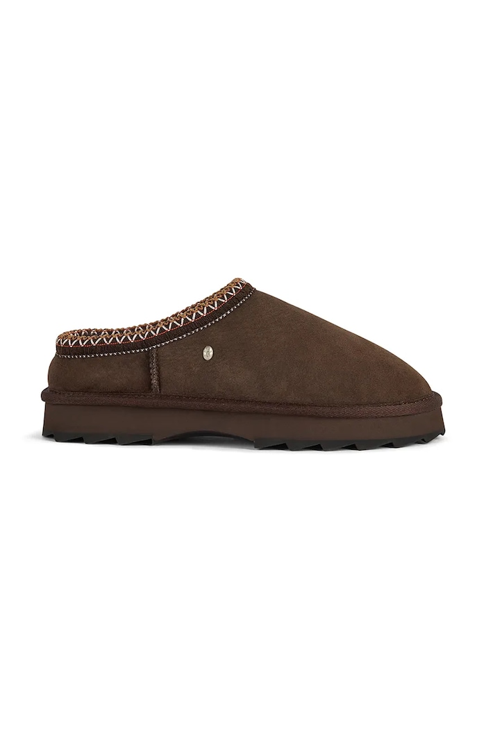 Emu Australia Kapcie damskie zamszowe Sharky Scuff brązowy W13179.CHOC
