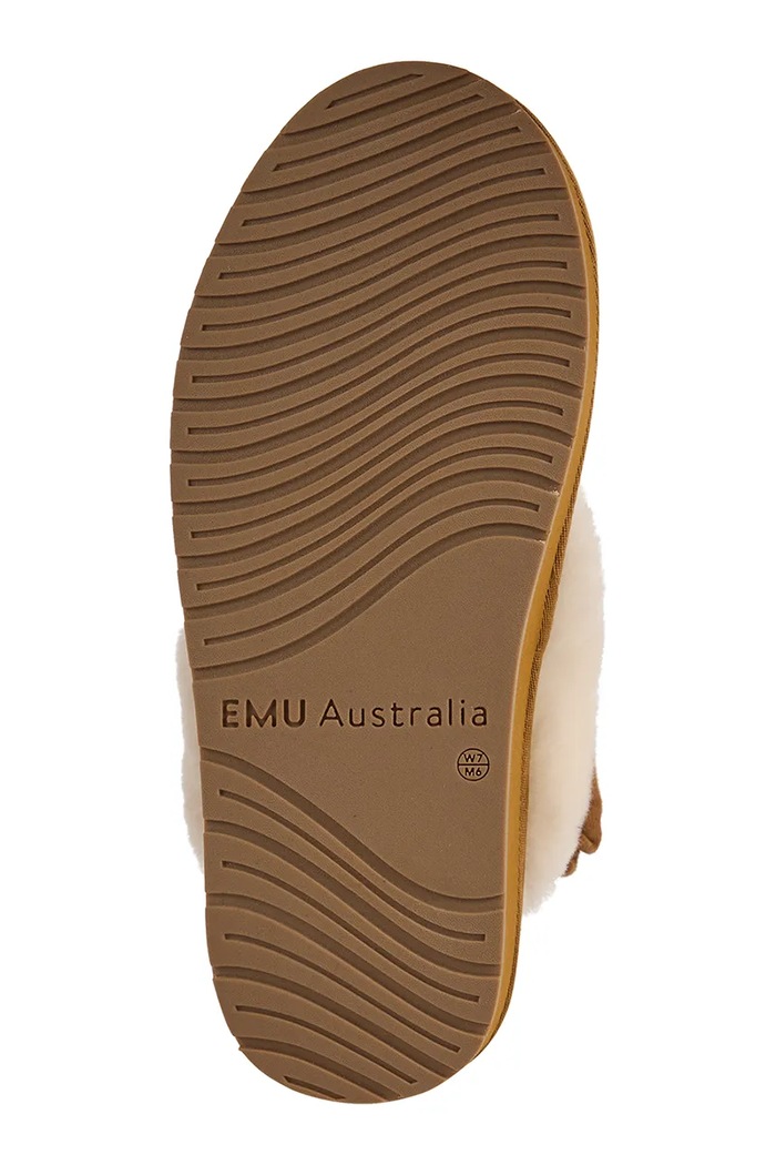 Obuwie Emu Australia Kapcie damskie zamszowe Hartz Clog W13374.CHES brązowy