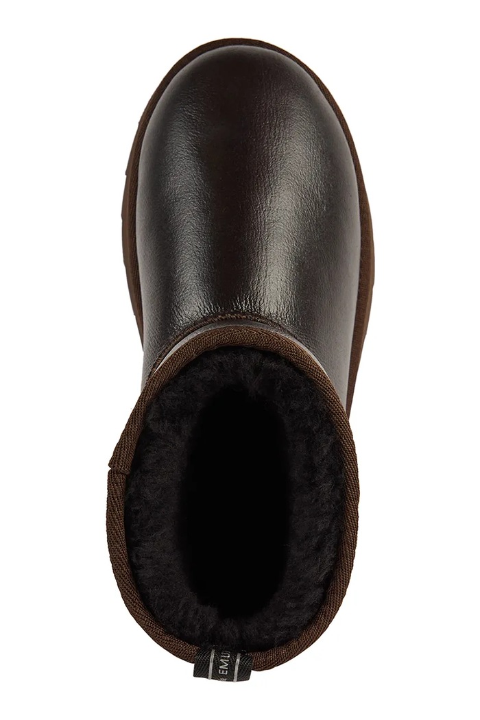 Sharky Mini Town Flatform zimske čizme za žene od kože Emu Australia smeđa W13340.CHOC