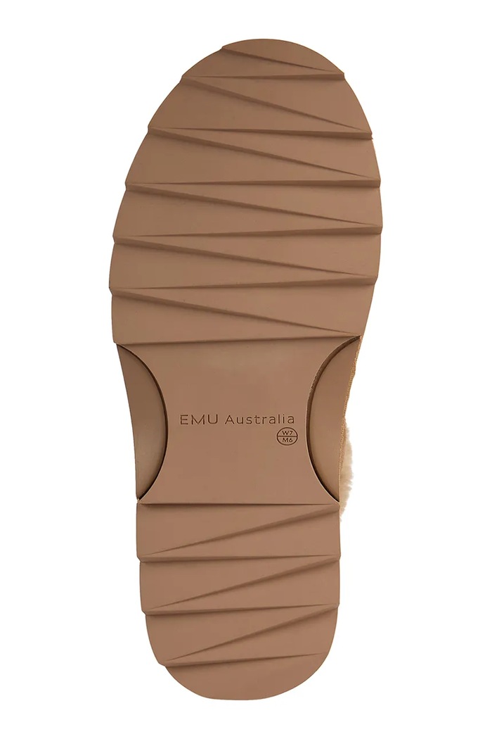 Emu Australia Kapcie damskie zamszowe Sharky Slide W13338.MUSH brązowy AW26