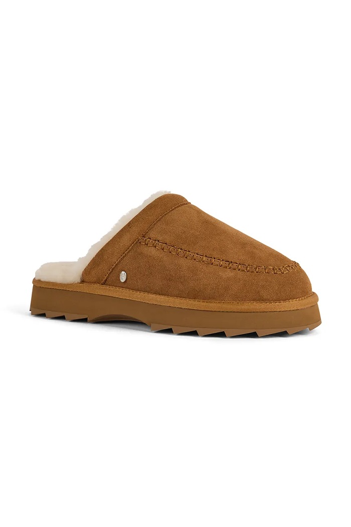 Emu Australia Papuci de casă pentru femei din piele întoarsă Sharky Slide W13338.CHES maro AW26