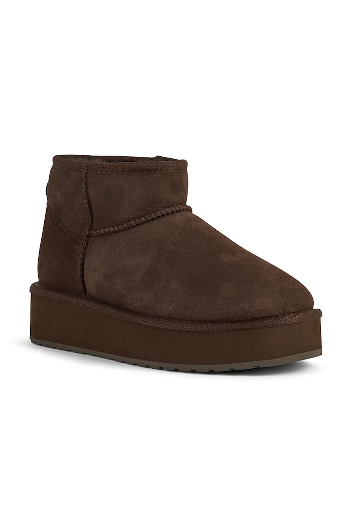 Emu Australia Stinger Micro Flatform 2.0 zimske čizme za žene od brušene kože W13296.CHOC smeđa AW26