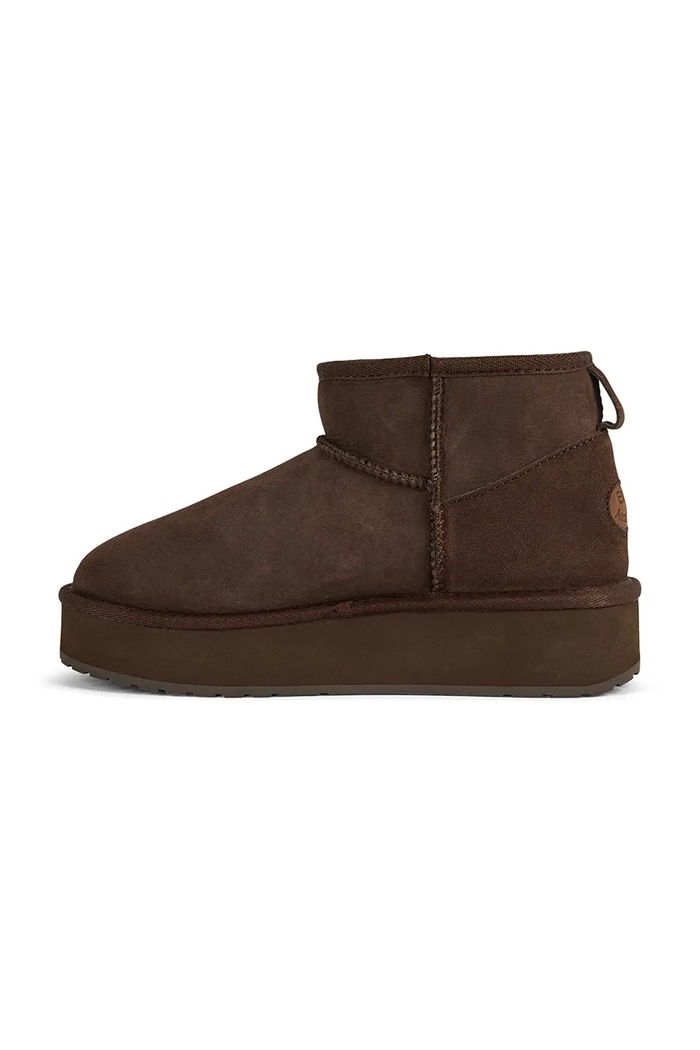 Stinger Micro Flatform 2.0 zimske čizme za žene od brušene kože Emu Australia W13296.CHOC smeđa
