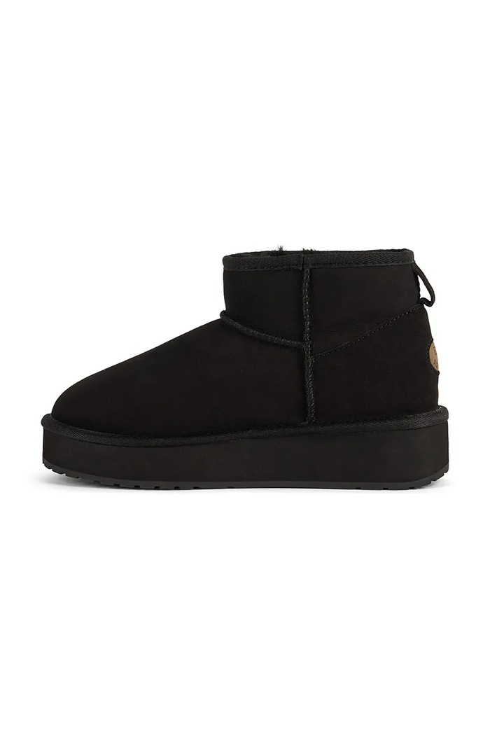 Obuwie Emu Australia Stinger Micro Flatform 2.0 śniegowce damskie zamszowe W13296.BLAK czarny