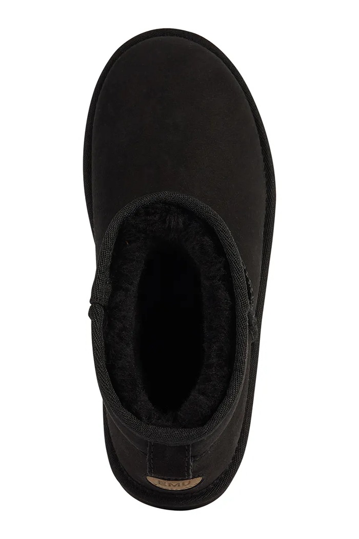 Stinger Micro Flatform 2.0 zimske čizme za žene od brušene kože Emu Australia crna W13296.BLAK