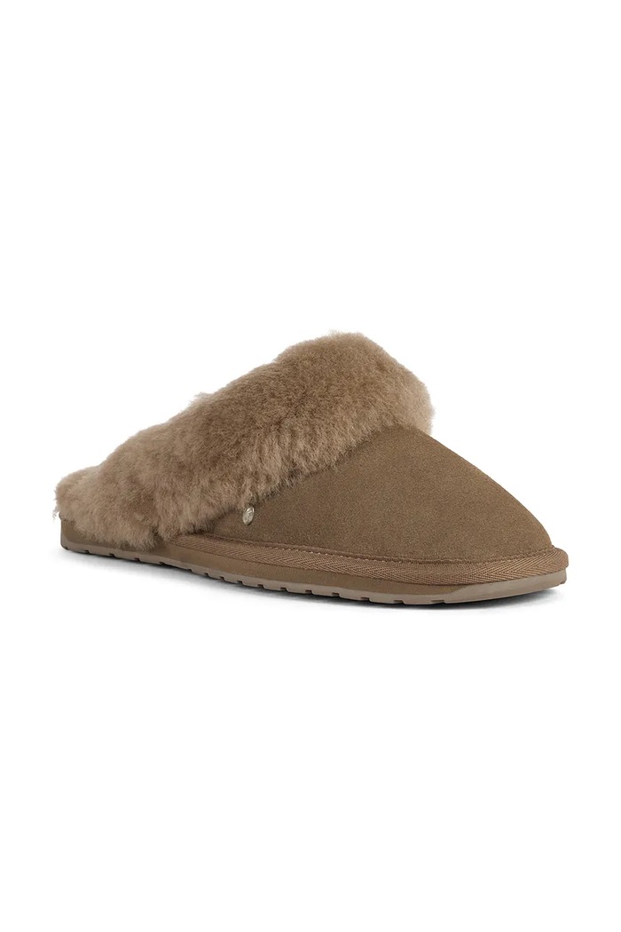 Emu Australia Kapcie damskie zamszowe Jolie W10015.STON brązowy AW26