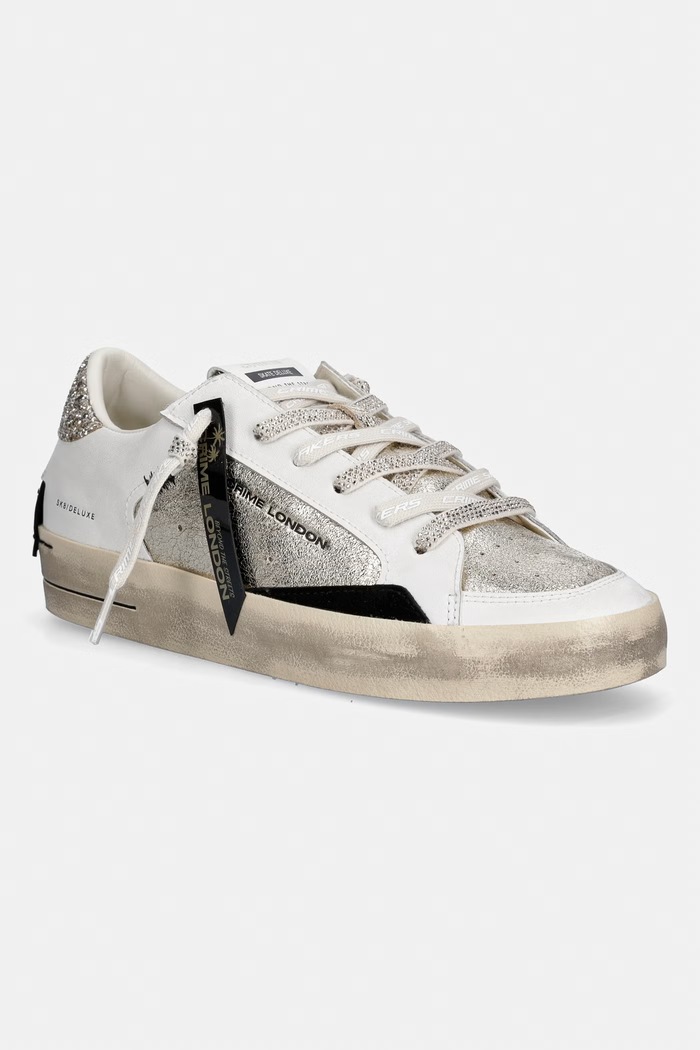 Crime London SK8 DELUXE sneakersy damskie skórzane biały 23105AA9.26