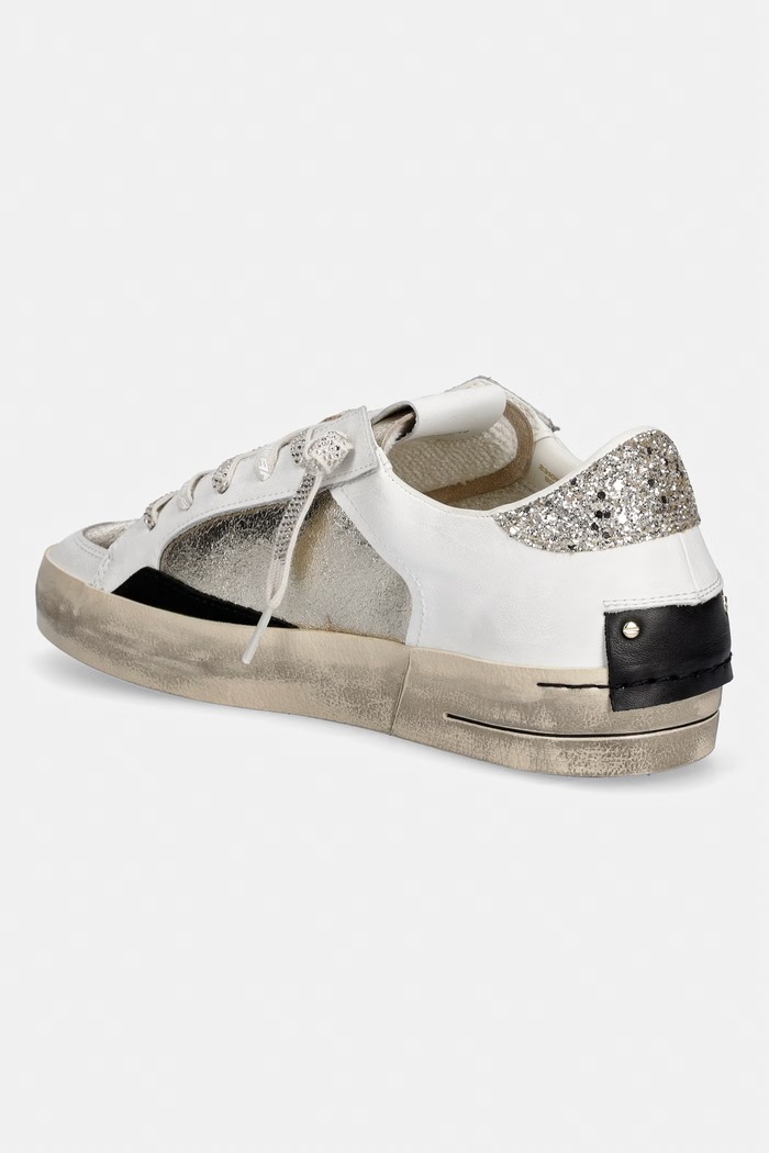 Obuwie Crime London SK8 DELUXE sneakersy damskie skórzane 23105AA9.26 biały