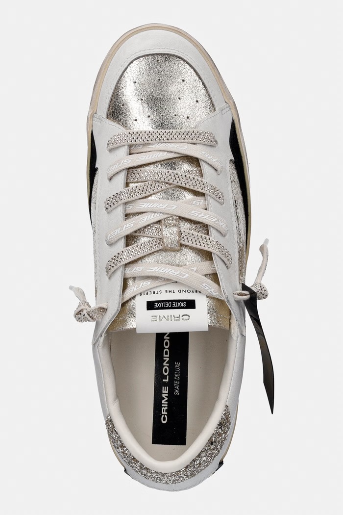 Crime London SK8 DELUXE sneakersy damskie skórzane biały 23105AA9.26