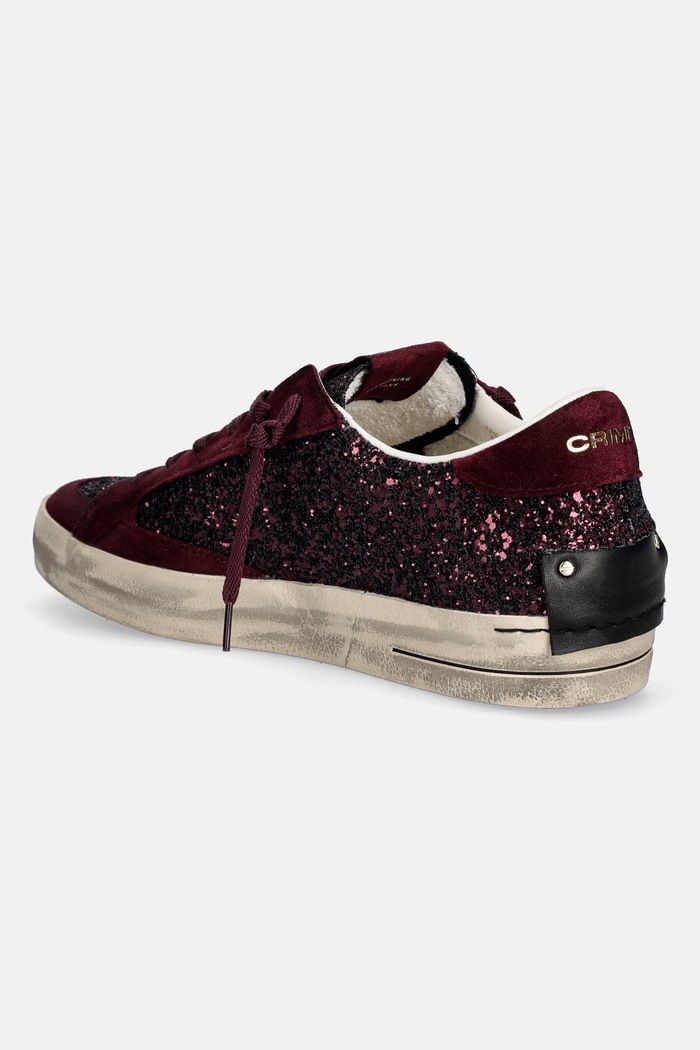 Obuwie Crime London SK8 DELUXE sneakersy damskie zamszowe 23100AA9.71 bordowy