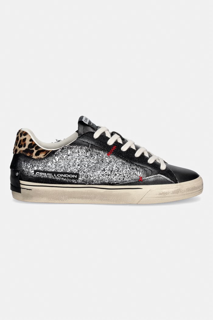 Crime London DECONSTRUCTED sneakersy damskie 23075AA9.68 czarny AW26