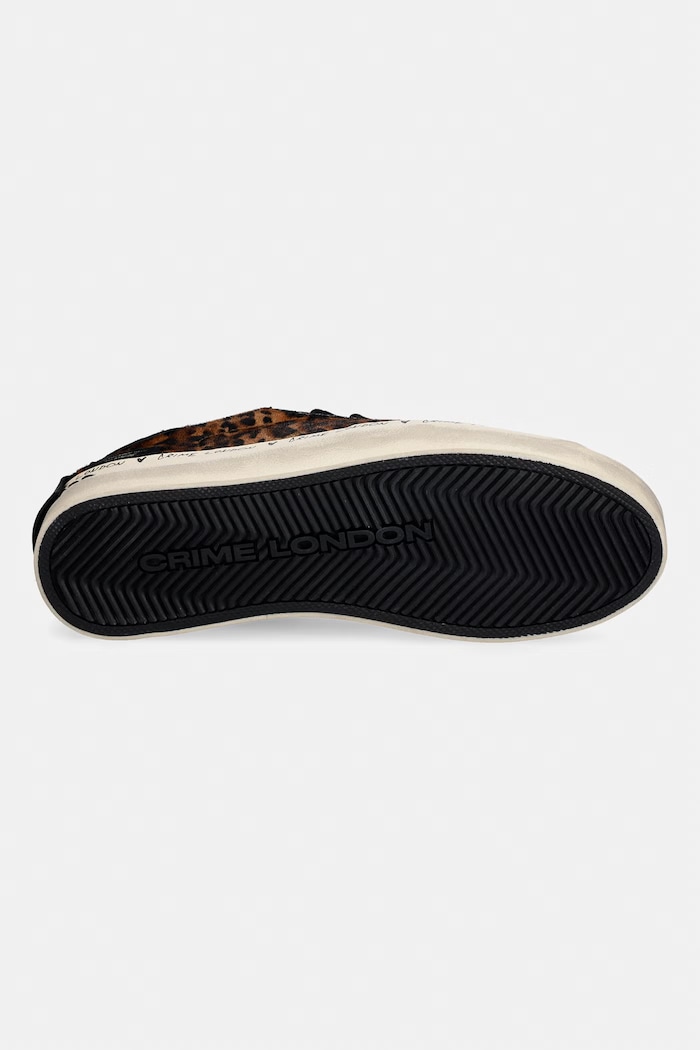 Crime London DISTRESSED PLATFORM sneakersy damskie skórzane 23056AA9.68 brązowy