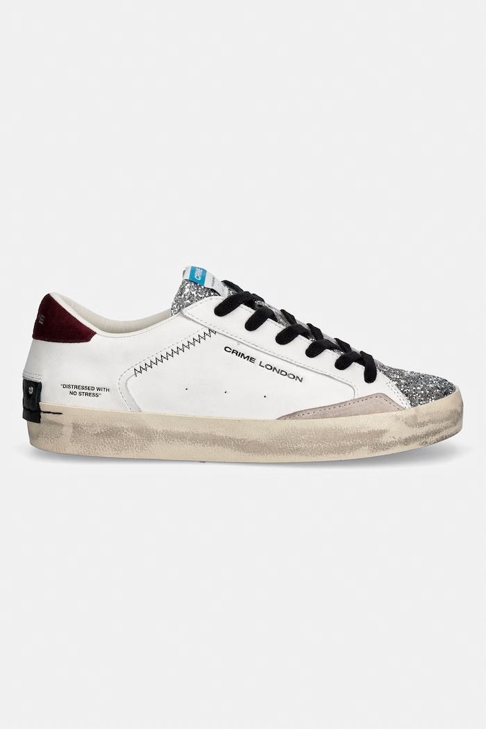 Crime London DISTRESSED sneakersy damskie 23005AA9.10 biały AW26