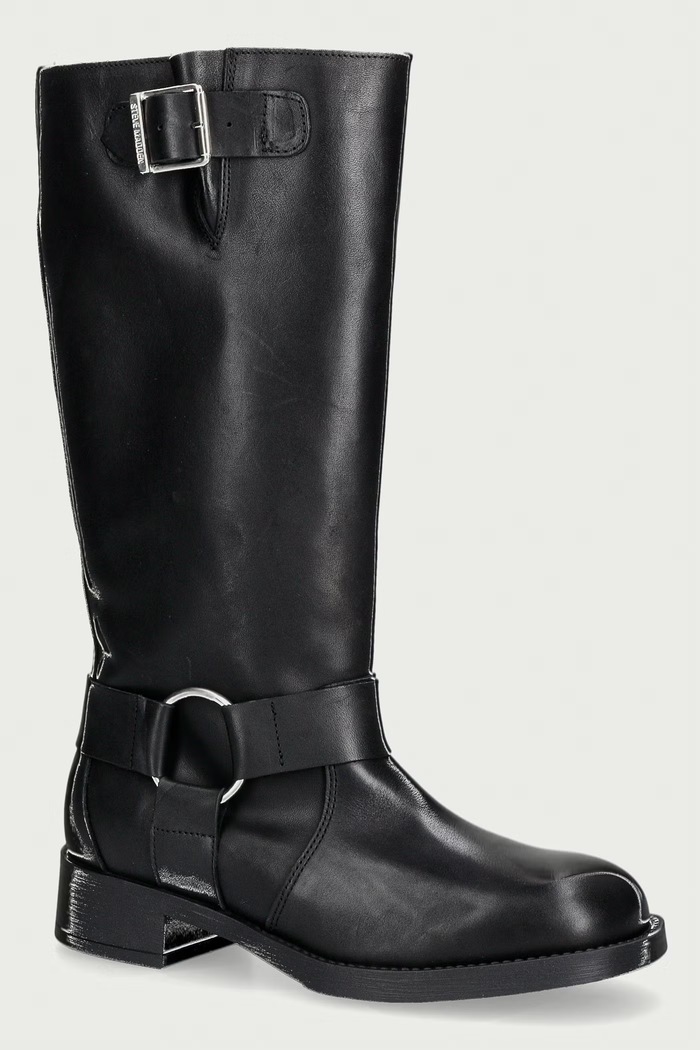Steve Madden kozaki damskie skórzane Zamza czarny 11004886.017