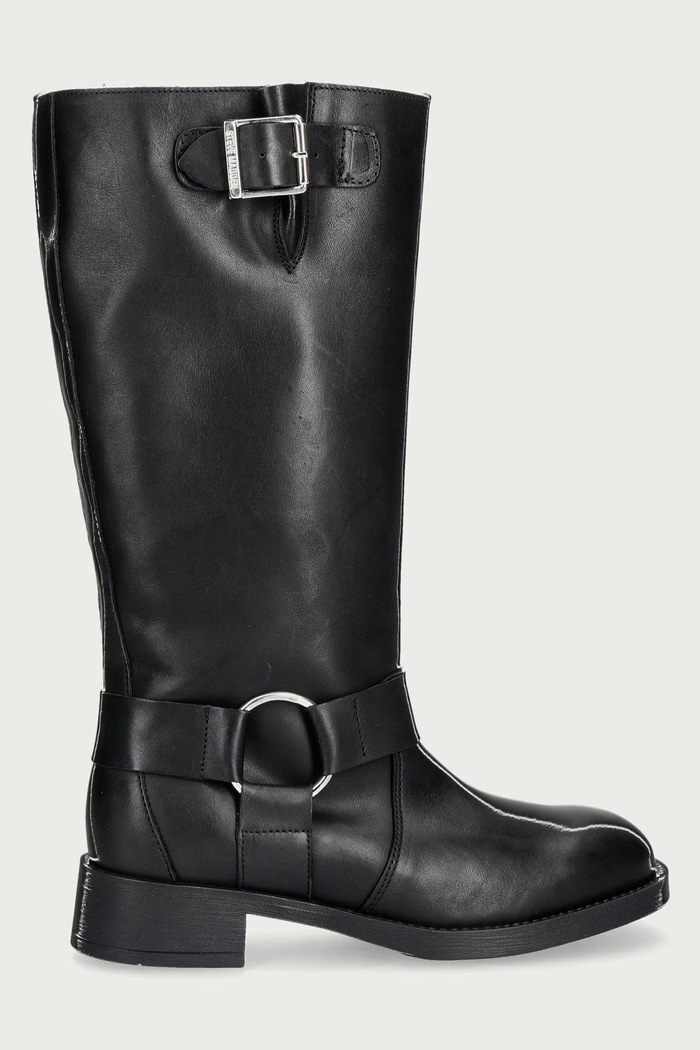 Steve Madden kozaki damskie skórzane Zamza 11004886.017 czarny AW26