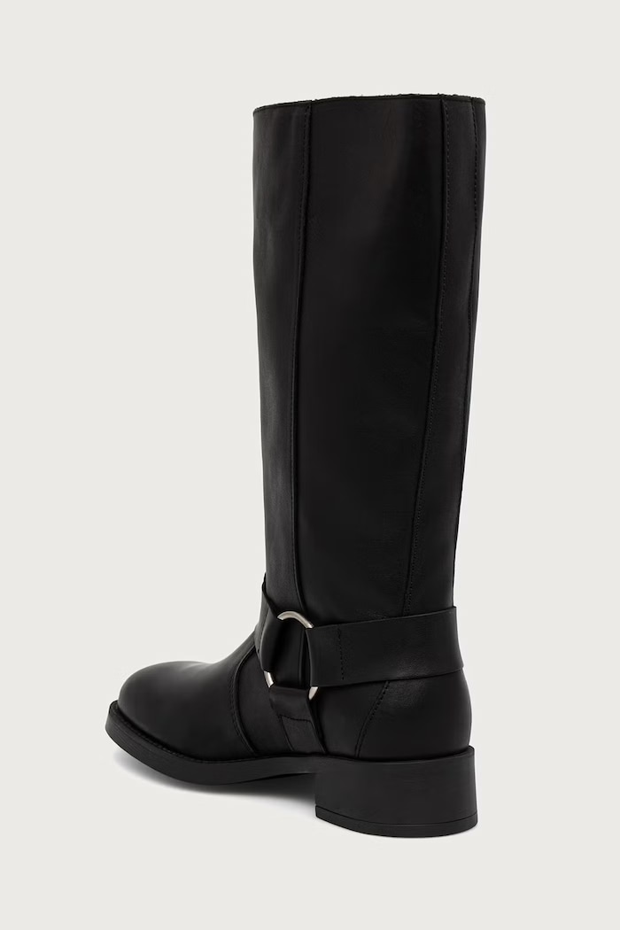 Obuwie Steve Madden Kozaki damskie skórzane Zamza 11004886.017 czarny
