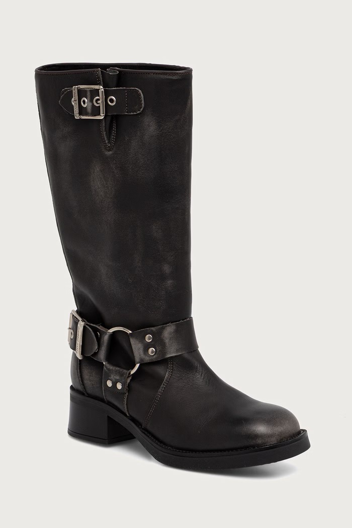 Steve Madden oficerki damskie skórzane Beau szary 11003069.DGL