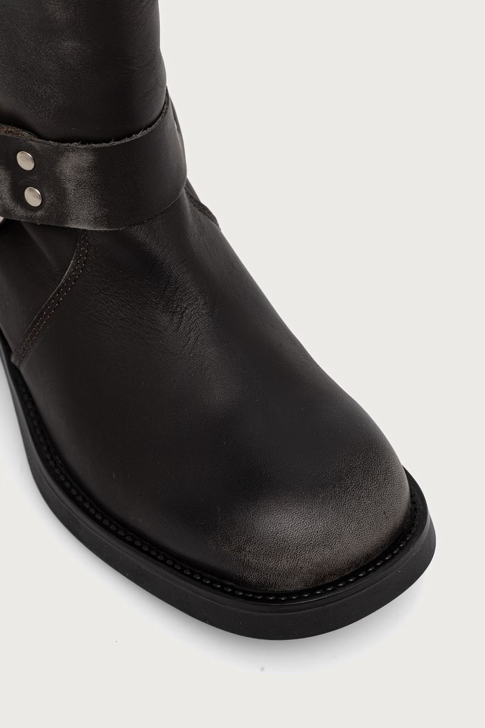 Steve Madden oficerki damskie skórzane Beau szary 11003069.DGL