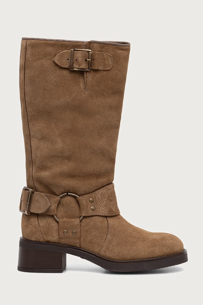 Steve Madden kozaki damskie zamszowe Bonetta 11005590.275 brązowy AW26