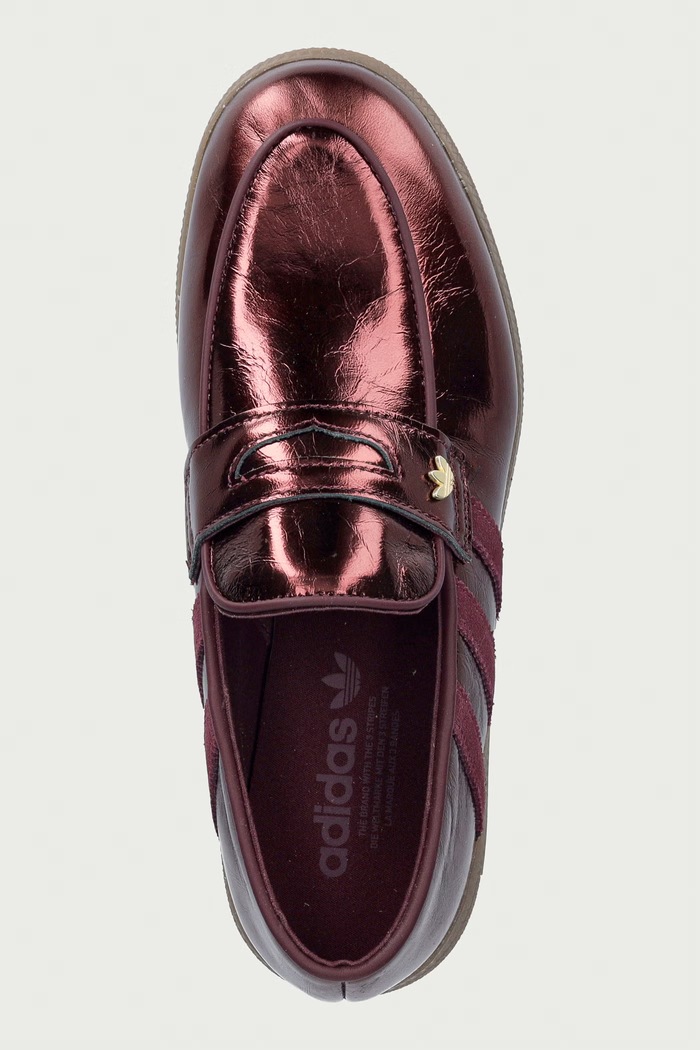 adidas Originals mokasyny damskie skórzane Handball Spezial Loafer bordowy KK2784