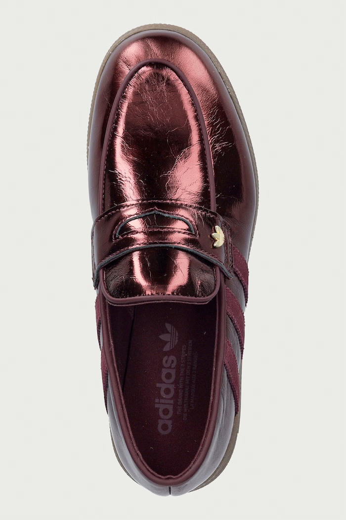 adidas Originals mokasyny damskie skórzane Handball Spezial Loafer bordowy KK2784